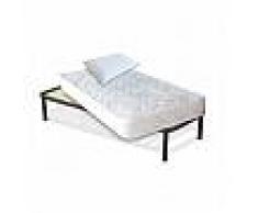 InMaterassi Kit Dolce Sonno Light - Materasso In Memory H18 Cm Bordato Anallergico Con Rete A Doghe + Cuscini Kit - 80x200 Cm Singolo + Rete + 1 Cuscino
