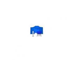 ray bot Gazebo pieghevole 3x4,5 blu gambo 40x40 con laterali. PVC 350g