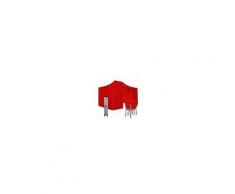 ray bot Gazebo pieghevole 3x4,5 rosso Exa 55mm alluminio con laterali. Gazebo rapido e automatico.