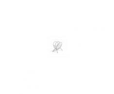 Emporium Living Portariviste in polipropilene LAPILLO bianco perla con struttura argento