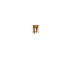 Tavolino comodino Shabby in legno massello finitura oro anticato L31xPR28xH55 cm