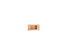 Mobile porta Tv Country in legno massello di tiglio finitura naturale L129xPR40xH60 cm. Made in Italy