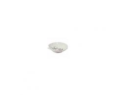 Porta saponetta svuota tasche in porcellana bianca decorata "Le Bain Paris" L12xPR12xH2,5 cm