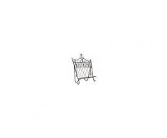 Leggio da appoggio in ferro battuto finitura ruggine anticata L42xPR26xH26 cm
