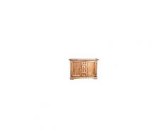 Credenza Country in legno massello di tiglio finitura naturale L135xPR45xH92 cm. Made in Italy