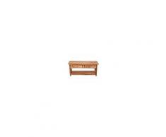 Mobile porta tv Country in legno massello di tiglio finitura naturale L110xPR40xH50 cm. Made in Italy