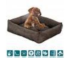 Evergreenweb Letto per Cani di diverse Taglie color Grigio, Imbottitura in Schiuma Waterfoam Morbido Lavabile in Lavatrice, Cuccia da Interno con Cuscino Sfoderabile, Materasso per Tutti Animali Domestici
