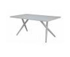 Giardino Tavolo Pegli 160x90 cm in alluminio bianco