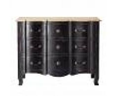 Maisons du Monde Cassettone nero in acacia e mango Versailles