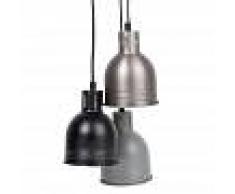 Maisons du Monde 3 lampade a sospensione in metallo nero