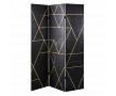 Maisons du Monde Paravento effetto marmo nero e dorato