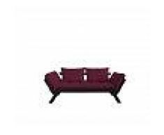 Karup Divano letto Bebop di bordeaux con struttura nera