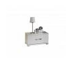 Flow Fusion Design Comodino Tommy bianco con un cassetto