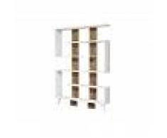 Matte Maison Libreria moderna Bicolor Jane Bianca e Noce