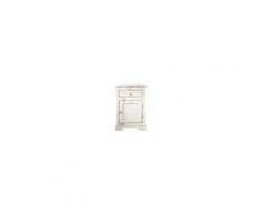 Maisons du Monde Comodino bianco in mango con cassetto L 42 cm Avignon