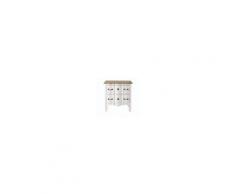 Maisons du Monde Comodino bianco in acacia e mango 2 cassetti Versailles