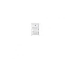 Maisons du Monde Comodino bianco in legno con cassetto L 45 cm Barbade