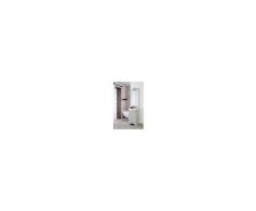 Feridras Mobile Bagno a terra Arte Povera 56 cm color Bianco Shabby con specchio e lampada