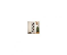 Arredo Interno Scarpiera 178 cm Bianco Graffiato con anta a specchio Bianco Graffiato