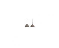 QAZQA Set di 2 lampade a sospensione ANTERIO 38 Basic marrone