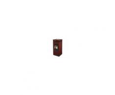 LineaVZ Stufa a pellet canalizzata Twister 15 LineaVZ in maiolica bordeaux con rombi 15,22 kW