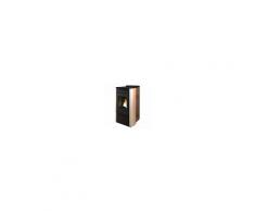 LineaVZ Stufa a pellet ad aria LineaVZ Steel 10 da 9,63 kW in acciaio e alluminio estruso nero