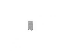 EMPORIUM cassettiera con ruote ISOTTA (Grigio a 6 cassetti - Polipropilene)