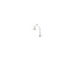 Artemide lampada da terra TOLOMEO MEGA Ø 42 cm (ON-OFF diffusore in carta pergamena e struttura nera - Alluminio, acciaio)