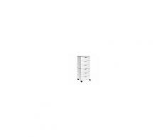 EMPORIUM cassettiera con ruote ISOTTA (Bianco a 6 cassetti - Polipropilene)