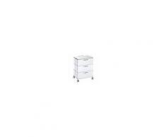 EMPORIUM cassettiera con ruote ISOTTA (Bianco a 3 cassetti - Polipropilene)