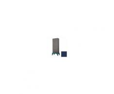 MOGG mobile contenitore BLOCCONE COLONNA (Blu zaffiro, ral 5003 - Mdf e legno massello)