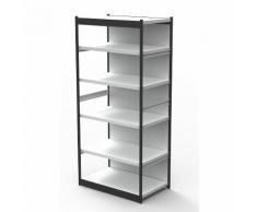 Scaffale modulare per ufficio, con parete posteriore, altezza scaffale 2250 mm