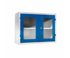 QUIPO Armadietto pensile per officina, alt. x largh. x prof. 600 x 800 x 320 mm, ante con finestrella