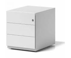 BISLEY Cassettiera con rotelle Note™, con 3 cassetti universali, alt. x largh. x prof. 495 x 420 x 565 mm, con maniglia a listello