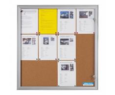 office akktiv Bacheca con anta a battente, largh. x alt. x prof. esterno 960 x 1005 x 33 mm