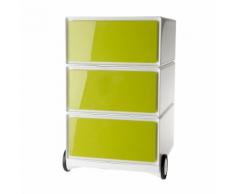PAPERFLOW Cassettiera con rotelle in plastica, 3 cassetti