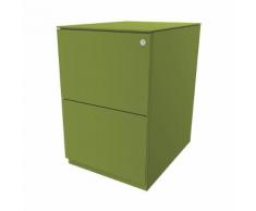 BISLEY Cassettiera con rotelle Note™, con 2 supporti per cartelle sospese, alt. x largh. 652 x 420 mm, con parte superiore