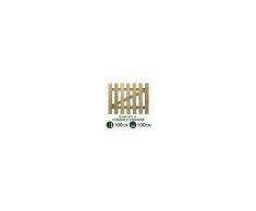 NextradeItalia 2pz Cancelletto Per Steccato In Legno Con Accessori Giardino E Recinzione Cm 100 X 100 H Cancello In Doghe Esterno Impregnato
