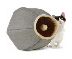 Cat Cave Linen: 1 Cuccia Tortora/Beige