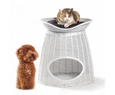Cuccia Pouf Pasha Bamapet: Ghiaccio 52x50x46/55h