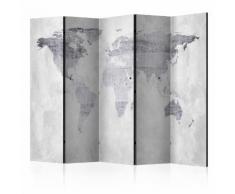Paravento 5 Pannelli - Concrete Map 225x172cm Erroi...
