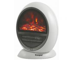 Termoventilatore Caldobagno Effetto Camino 1500w Kooper Ovetto Bia...