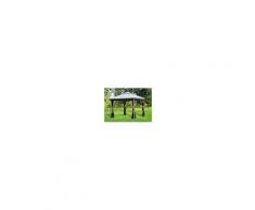 Arredo Giardino GAZEBO IN ACCIAIO 3x3 VERNICIATO MODELLO SMERALDA DA 300x300x270h CM CON TELI ZANZARIERA CM CODICE: 14471
