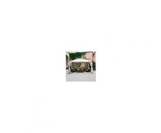 Arredo Giardino GAZEBO IN ALLUMINIO MODELLO SAHARA CON TELI E ZANZARIERA DA 300x400x285h CM COLORE ECRU' CODICE: 47829