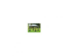 Gazebo In Acciaio Con Top Airvent In Poliestere E Zanzariera Cm 300x300x270h Mod. Smeralda Cod. 14471