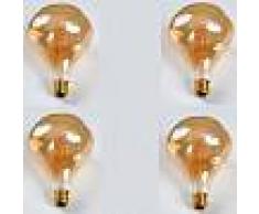 Luci Da Esterno Kit 4 Lampade decorative a LED tipo globo schiacciata 5W passo E27