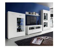 Parete attrezzata Sheng II in bianco opaco