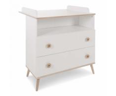 Fasciatoio Amaryllis in bianco opaco e rovere fresato