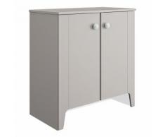 Comò-fasciatoio Guimauve in grigio e bianco