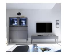 Parete attrezzata Rex VI in grigio opaco
